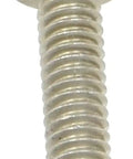 Stainless Steel 1/4-20 x 1 Inch Spanner Security Pan Head Machine Screws, 4 Pack Beefy Zinc Plated Fasteners For Electronics Automotive Home Improvement And Industrial Projects. Close-up of stainless steel 1/4-20 x 1 inch pan head machine screw