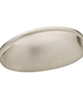 Contemporary Satin Nickel Cup Cabinet Handles 25 Pack 3 Inch Center To Center Drawer Pull with smooth nickel finish.