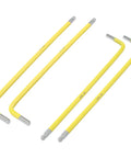 Beefy Ball End Hex Key Set 4mm 4 Pieces Long Arm L Shaped Allen Wrenches In S2 Steel Anti Rust Durable Repair Tool Yellow