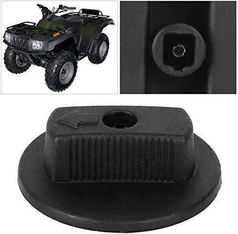 SEMOLTO Arctic Cat fuel valve shut-off knob; front view, stainless steel ball valve, 2-port, 1/2 in NPT inlet
