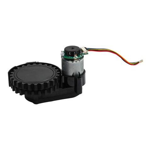 Robot Vacuum Cleaner Wheel Motor Replacement Part For M210 M213 Right Wheel, showing elastic rubber and wires attached