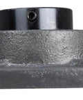 Side view of One And Three Quarter Inch Four Bolt Flange Bearing With Cam Lock Collar Cast Iron Housing Grease Zerk Bore RCJ P4B SXR