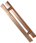 Long Glass Door Handle With Dual Sided Design For 16 Inch Sliding Barn Doors Built To Last Slick Pull Handle shown in bronze finish
