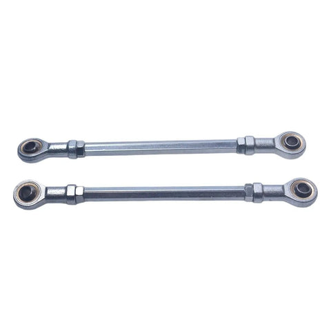 Two Pack 210mm Universal Steering Shaft Tie Rods Eleven Inch By Five Sixteenth Inch Plug And Play Go Kart ATV Replacement Parts Durable Steel Linkage For Quick Install And Long Lasting Performance, two steering tie rods