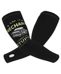 Vintage American Flag Cooling Arm Sleeves Featuring Bold Mechanic Designs Crafted From Breezy Ice Silk To Keep You Dang Cozy And Sun Safe While You Chill Out At The Grill Or Job Site, displaying mechanic-themed design.