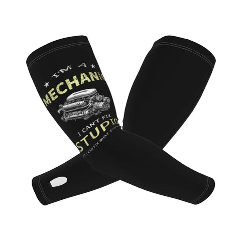 Vintage American Flag Cooling Arm Sleeves Featuring Bold Mechanic Designs Crafted From Breezy Ice Silk To Keep You Dang Cozy And Sun Safe While You Chill Out At The Grill Or Job Site, displaying mechanic-themed design.