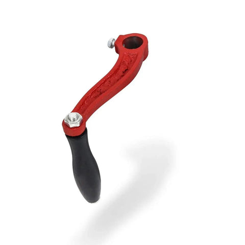 Slick Replacement Crank Handle For TRWS25 And TRWS25 HD Manual Drum Pump featuring a red metal body and black rubber grip.