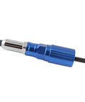 Heavy Duty Cordless Rivet Gun Adapter For Drills With Four Piece Aluminum Rivet Nut Kit And Multi Size Heads Smooth riding blue adapter tool.