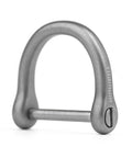 Titanium D Ring With Screw Shackle For Key Chains And Pet Collars D Shape Heavy Duty Ring For DIY Leather Craft Purse Wallet Buckle Car Keys Tools Matte Finish Size 0.94 By 0.9 Inches, angled view