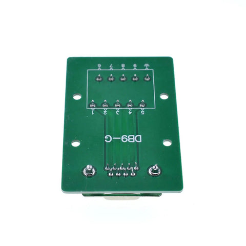 Top view of DB9 Male DIN Rail Terminal Block Module For 9 Pin D Sub RS232 Breakout Adapter with Screw Terminals No Solder Interface
