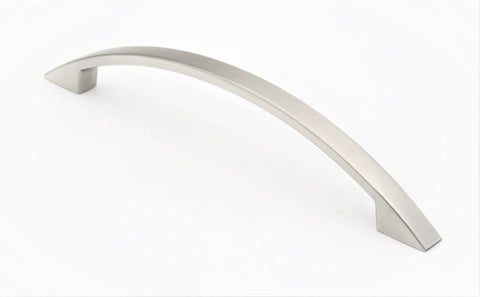 Solid Zinc Alloy Satin Nickel Cabinet And Drawer Pulls Set For Kitchen And Dresser, 6 Inch Long, 128mm Center To Center