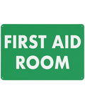 First Aid Room Sign 8x12 Inch Heavy Duty Reflective Rust Free Aluminum Weatherproof Easy To Mount For No Trespassing Private Property