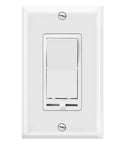 Single Pole Or 3 Way Dimmer Light Switch 1 Pack Heavy Duty Quick Install For Home Fixtures with smooth slider for dimming