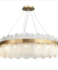 Sleek Gold Glass Pendant Light Adjustable Led Hanging Fixture With Cyan Crystal For Living Room Prime Pick Home Glow Up Solid Setup And Chic Everyday Vibes, modern design with textured glass.
