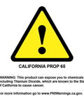 California Prop 65 warning sign for Zip Performance Cut Off Wheels Type 1 A60 Grit, potential exposure to harmful chemicals.