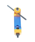 Heavy Duty CNC Mill Positioner Universal Adjustable Workpiece Stop For Lathe And Milling Machine Precision Locator Tool, blue and orange aluminum.