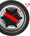 Hub Caps For Bikes And Trikes Black 2 Pack Fits Three Eighths Inch Axle Easy Install For Little Tikes Cozy Coupe Schwann Wagon Model 9A Durable Weatherproof Finish With No Fuss Snap On Design
