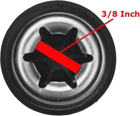 Hub Caps For Bikes And Trikes Black 2 Pack Fits Three Eighths Inch Axle Easy Install For Little Tikes Cozy Coupe Schwann Wagon Model 9A Durable Weatherproof Finish With No Fuss Snap On Design