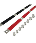 Upgrade Your Rig With This No Fuss Positive And Negative Battery Terminal Bus Bar Cable Set That Snaps Right Onto Volvo Vn Vnl And Vnm Semis From 2004 To 2019; Includes red and black connectors with hex nuts.