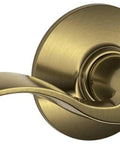 Antique Brass Hall And Closet Door Handle, Non Locking Passage Door Lever, Reversible For Interior Doors, Easy Install With Self Aligning Screws, Durable Zinc Alloy, Classic Finish close-up