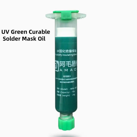 DIY Ready UV Curing Solder Mask Ink Set For PCB Repair Two Bottles In Black And Green Solder Resist Ink For BGA PCBs