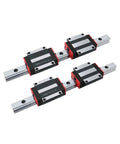 Heavy Duty Linear Rail Kit With HGR25 Rails And HGH25CA Blocks, 2 Rails From 1450mm To 2550mm, shown with blocks attached.