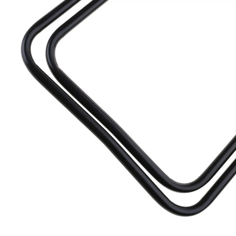 Close-up of frame detail on Lightweight Aluminum Bike Repair Rack Triangle Stand For Road Bikes Foldable Floor Display Stand In Red Durable And Stable Space Saving Easy Setup For Home Garage Or Shop Slips Proof Support.