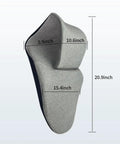 Ergonomic Office Chair Headrest With Adjustable Neck Support Pillow, Memory Foam Comfort And Removable Washable Cover, Gray, dimensions
