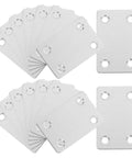 Heavy Duty Stainless Steel Corner Brackets Set of 30 for Wood Shelves and Furniture Repairs with Flat Mending Plates