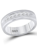 Premium Mens Wedding Band Crafted In Solid 14kt White Gold Stacked With Ice Using Genuine Princess Cut Diamonds Channel Set 6mm Wide Anniversary Ring For Grooms Top Tier Drip Includes Premium Gift Box