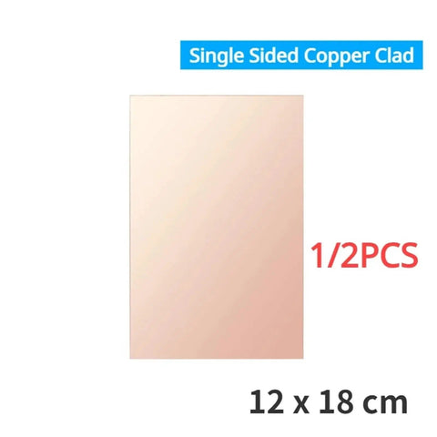 Two Pack Single Sided Copper Clad Laminate PCB Boards 12 By 18 Cm Copper Plated Universal Circuit Prototype Board For Etching DIY PCBs Kit