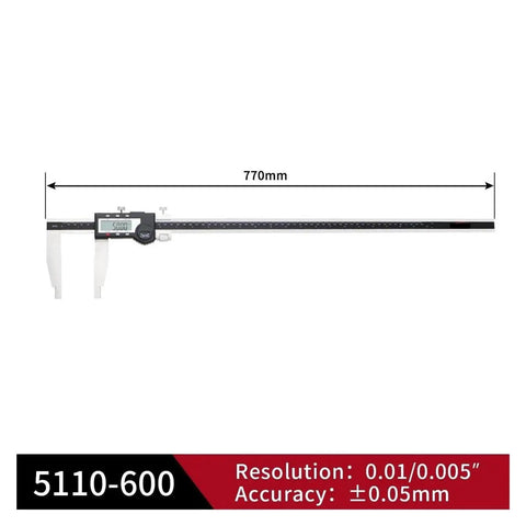 VZDRHYURI 500/600mm Digital Vernier Calipers Measuring Tools(0-600mm) displaying clear measurement scale and digital readout.