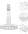 Plastic Snowflake Ice Machine Feeder Component For Smoothie Makers Safe Operation Easy Replacement Boosts Kitchen Hustle And Efficiency For Restaurants And Cafes Durable Reliable Accessory white plastic feeder head, front view