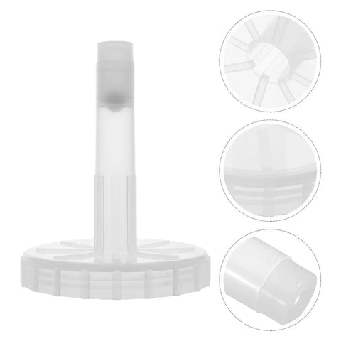 Plastic Snowflake Ice Machine Feeder Component For Smoothie Makers Safe Operation Easy Replacement Boosts Kitchen Hustle And Efficiency For Restaurants And Cafes Durable Reliable Accessory white plastic feeder head, front view