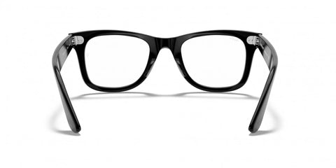 Front view of Unisex RX4340V Wayfarer Ease Prescription Eyewear Frames Black Demo Lens 50mm Rx Ready Square Eyeglasses