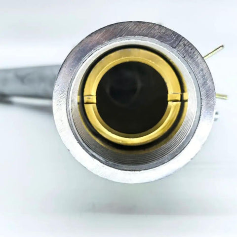 Close-up of 2 Inch Rotary Lawn Sprinkler Spray Gun showing zinc alloy and brass components for farm and garden irrigation.