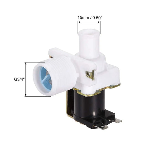 Built Ridiculously Solid DC12V Electric Solenoid Valve With G3/4 Thread And 15mm Barb Outlet For Dead Smooth Water Control Normally Closed Plastic Inlet Flow Switch Straight Up Quality