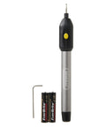 Cordless Engraving Pen For Metal With Diamond Tip Etching Tool Dope For Toys, Sporting Goods, Glass Gifts And More Fast, Easy Personalization For DIYers And Pros, shown with batteries and hex key.