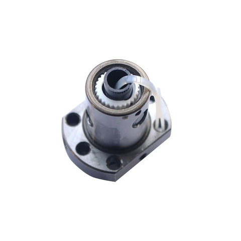 Top view of Right Hand Thread Ball Screw Nut SFU1204-3 12mm Diameter 4mm Pitch Precision Flange Nut with visible internal threading.