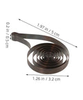 4 Pack Mechanical Clock Main Springs Replacement Kit With Alarm Clock Movements And Spare Parts For DIY Timepiece Restoration And Easy Repair Projects, metal spring dimensions shown