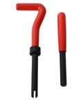 Red handles from Heavy Duty Thread Repair Kit With Metric And Imperial Self-Tapping Inserts, Drill Bits for automotive and industrial use.