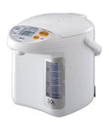 Panorama Window Micom Water Boiler And Warmer 101 Oz 3.0 L White with precise temperature control and four keep warm settings.