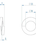 Diagram of Split Lock Washer For Five Eighth Inch Bolts 18 8 Stainless Steel Pack Of 10 Heavy Duty Anti Loosening Fasteners
