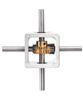 90 Degree Right Angle Worm Gearbox With 1 To 20 Reduction, 1 Module 20 Teeth, 8mm Shaft, Aluminum Frame DIY Gearbox Kit