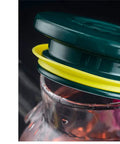 Close-up of the lid of the 800 Ml Portable Electric Kettle For Car And Truck Rides Quick Boil Vacuum Insulated Water Heater.
