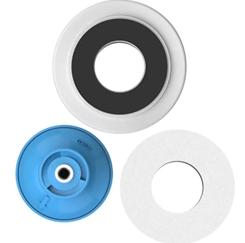 OMNIFilter RO2050 Reverse Osmosis Replacement Cartridge Kit with O Rings; top view of RS14 Polyspun Sediment Cartridge and parts