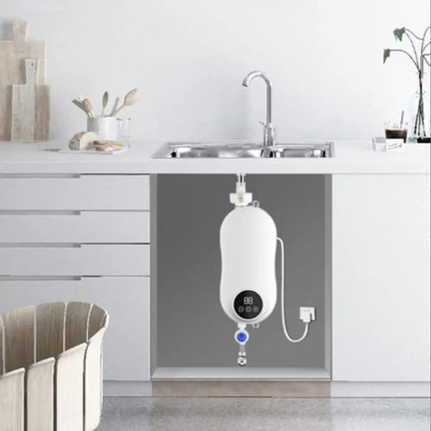 Instant Hot Water Heater For Shower And Faucet Tankless On Demand Hot Water With Rapid Heating And Smart Temperature Control under kitchen sink