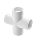 4 Way 1/2 Inch Cross PVC Fitting 10 Pack Connector Furniture Grade For DIY Furniture Projects And PVC Structures White With Glossy Finish