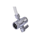 Heavy Duty Brass Sink Faucet Diverter Valve With Rigged Tough Chrome Handle, quarter inch tubing adapter for easy water diversion.
