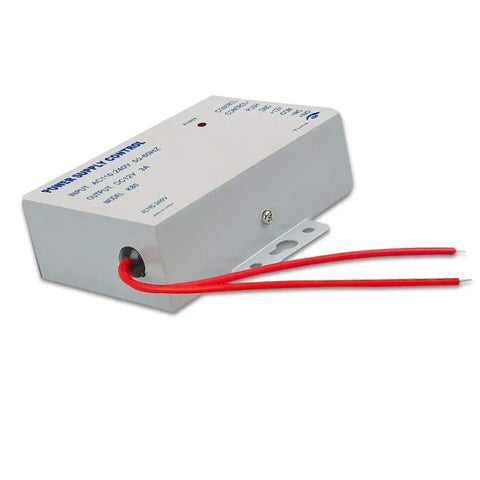 Angled view of K80 Power Supply Controller For Door Access Systems Easy Install Plug And Play 100 To 240 Volt AC To 12 Volt DC Output